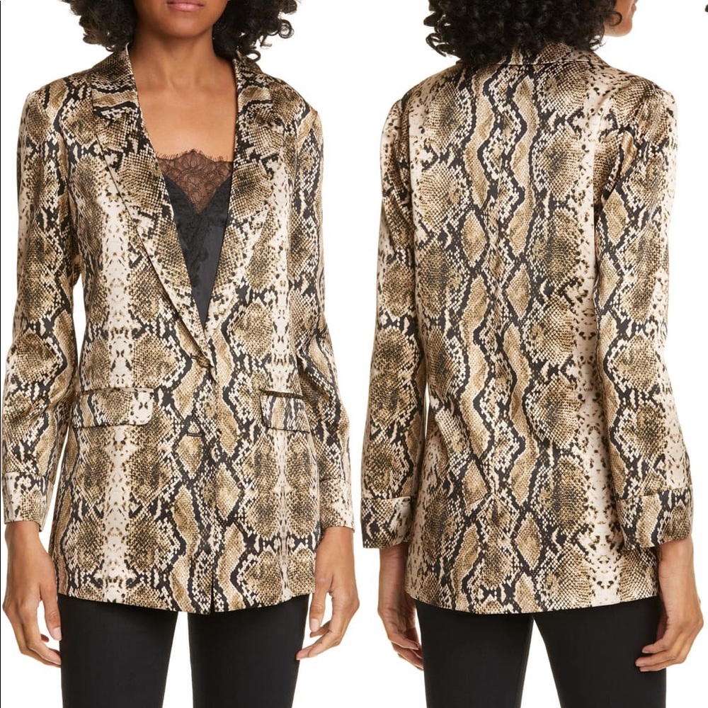 Cami NYC Silk Snake Owen Jacket Blazer Small